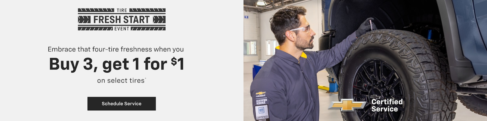 Buy 3 tires, get 1 for $1 at Linwood Chevrolet GMC in Mayfield KY